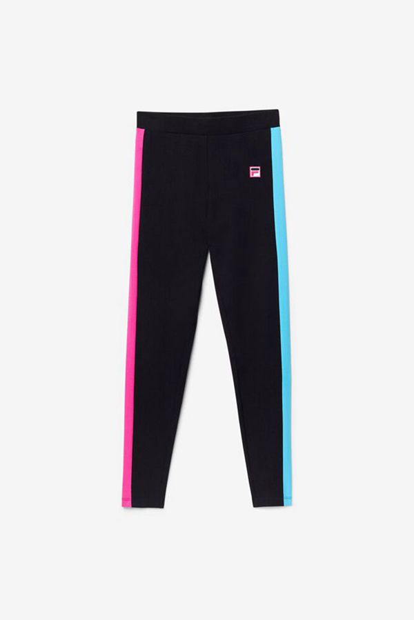 Legging Fila Mulher Pretas/Rosa/Azuis - Fila Riviera Side Stripe Portugal Lisboa,XDPN-42758